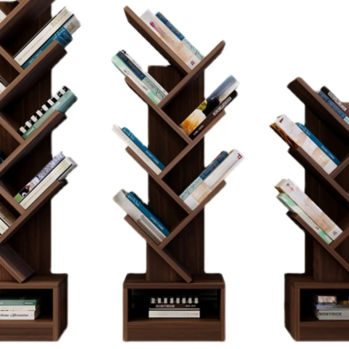 Artistic Tree-Shape Wood Display Bookcase