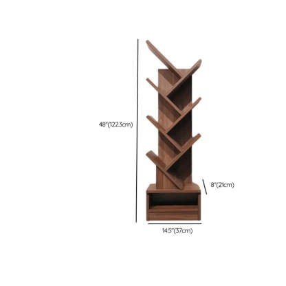 Artistic Tree-Shape Wood Display Bookcase