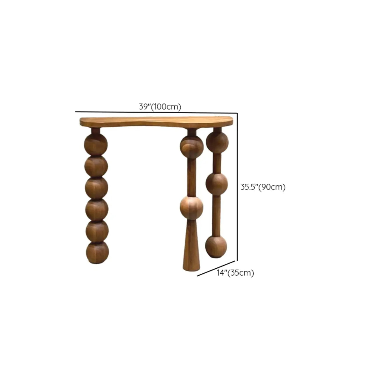 Lighom traditional turned-leg entry wood end & side tables