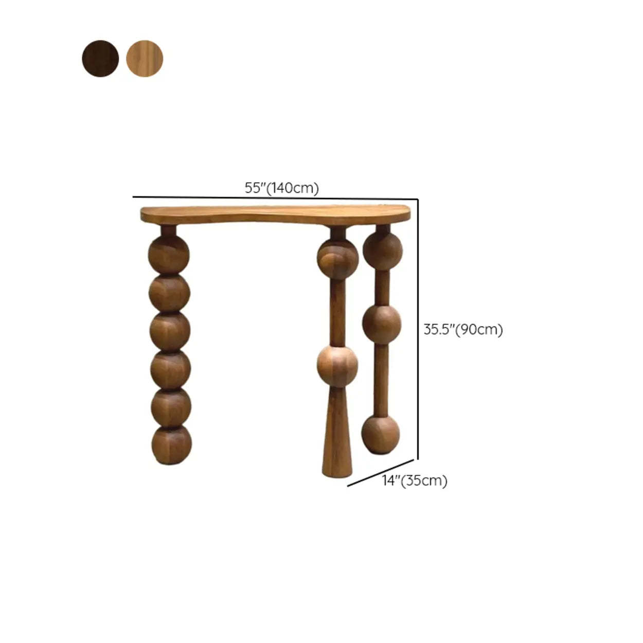 Traditional entry turned-leg wood end & side tables