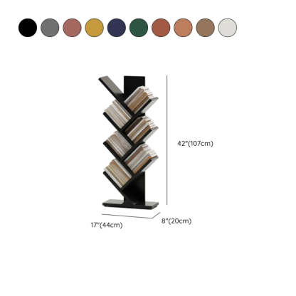 Artistic Vertical Rubberwood Branch Bookcase Black — Black