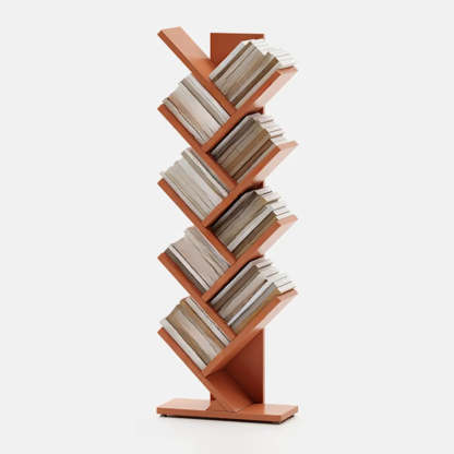 Artistic Vertical Rubberwood Branch Bookcase Black — Black