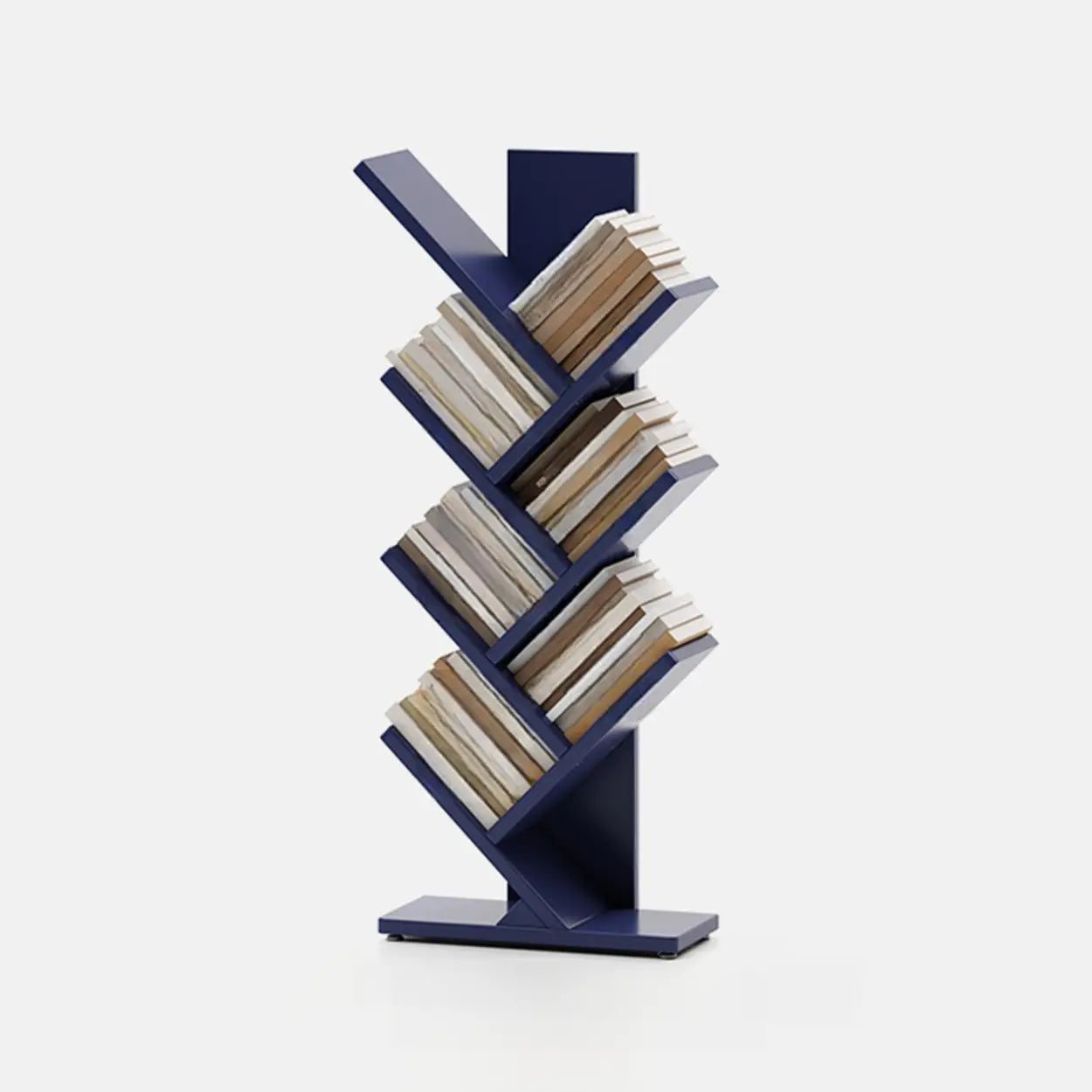 Artistic Vertical Rubberwood Branch Bookcase Black