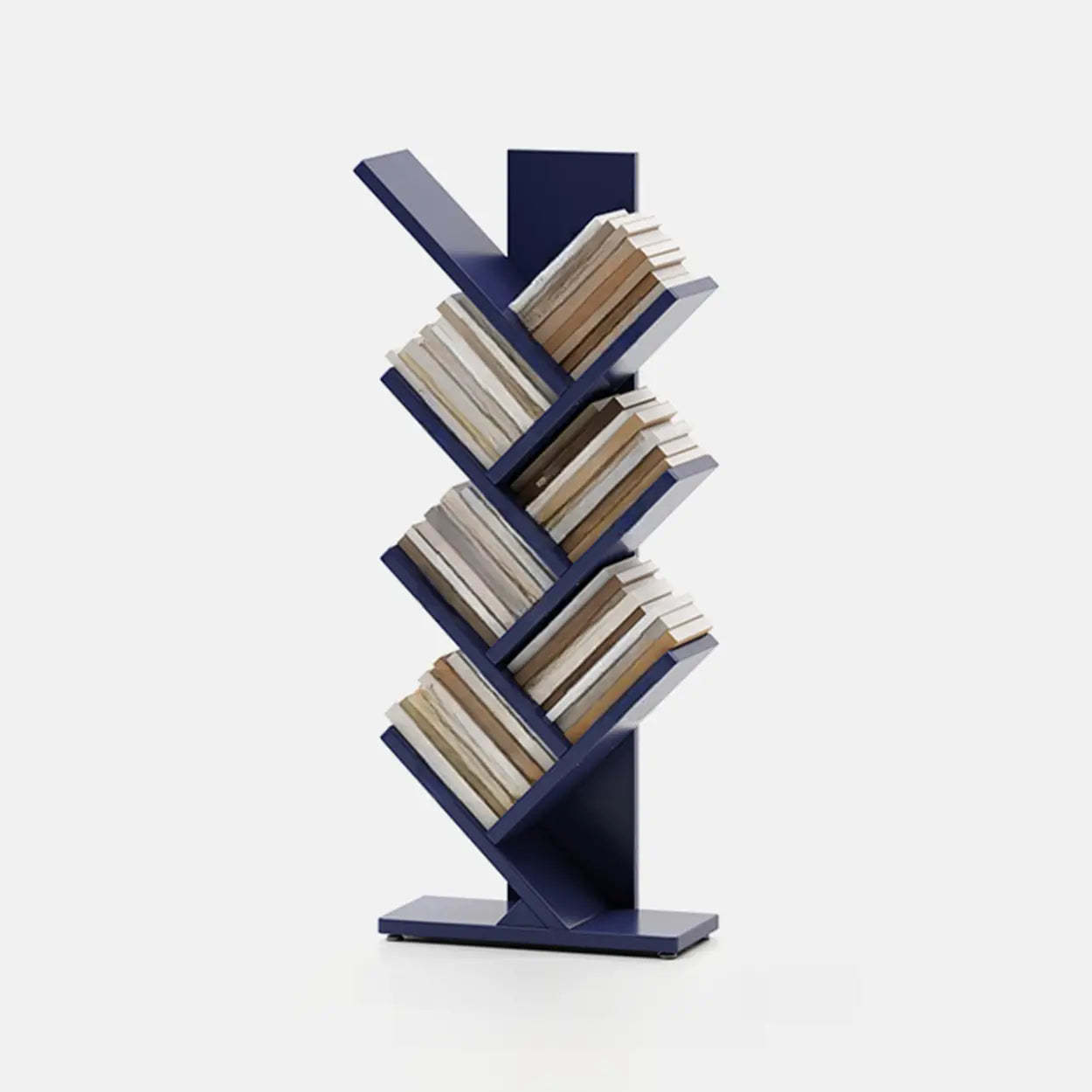 Artistic Vertical Rubberwood Branch Bookcase Black