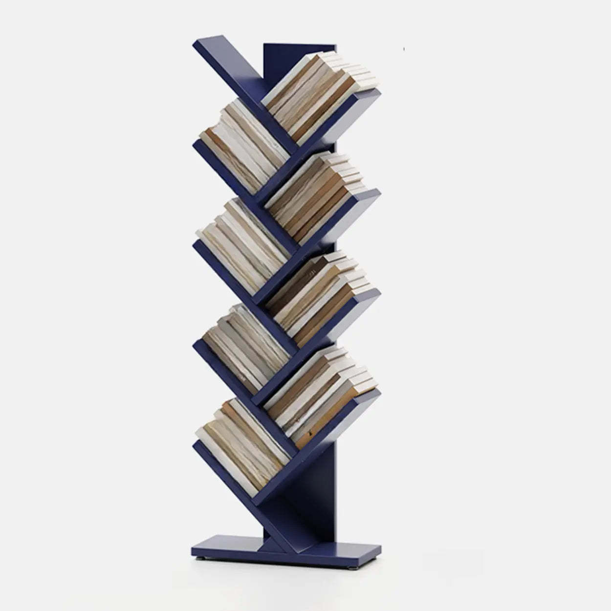Artistic Vertical Rubberwood Branch Bookcase Black