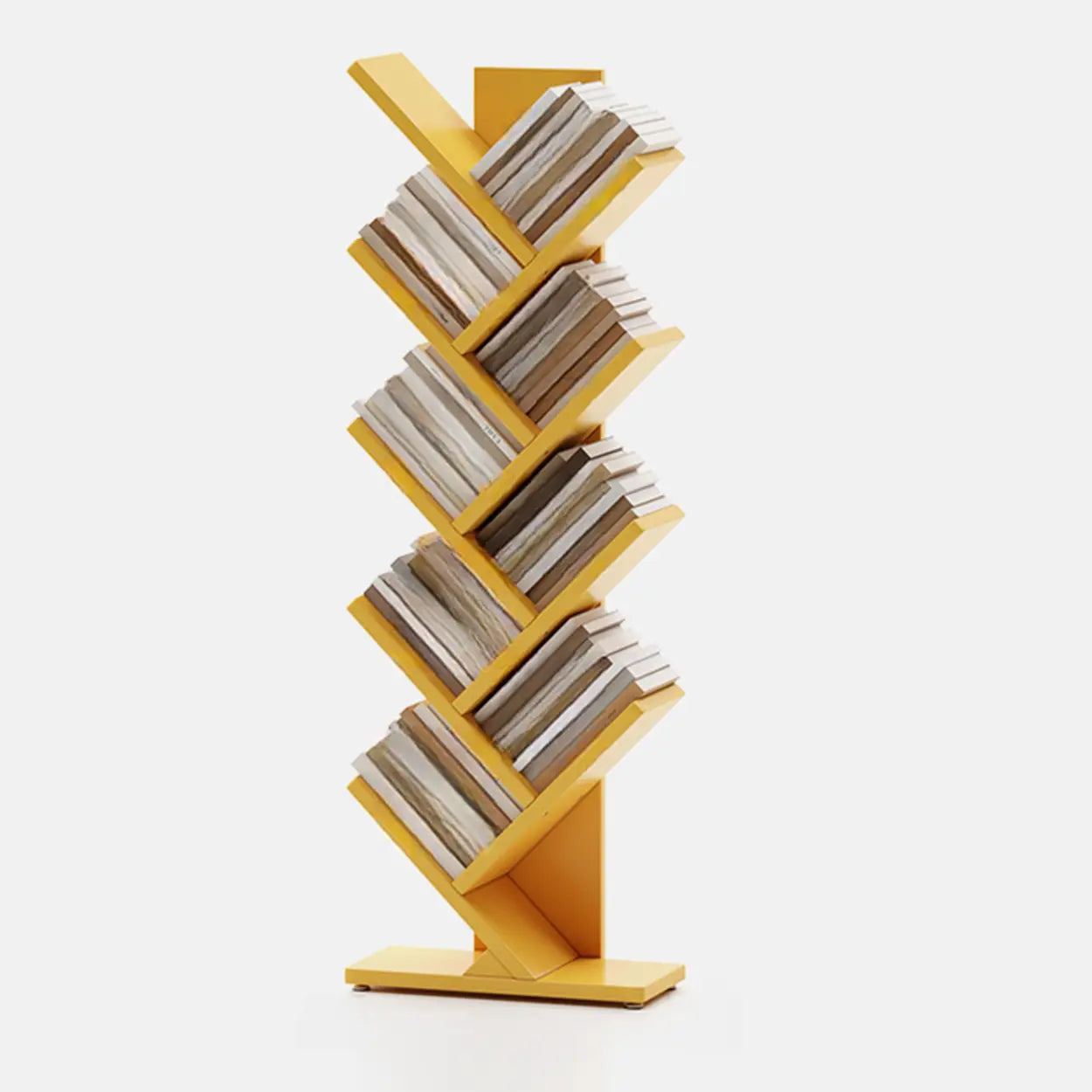 Artistic Vertical Rubberwood Branch Bookcase Black