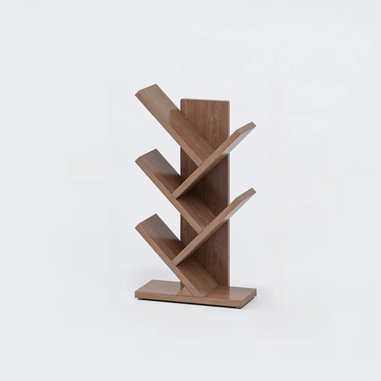 Artistic Vertical Rubberwood Branch Bookcase Black