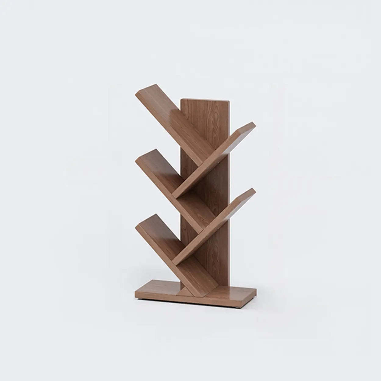Artistic Vertical Rubberwood Branch Bookcase Black