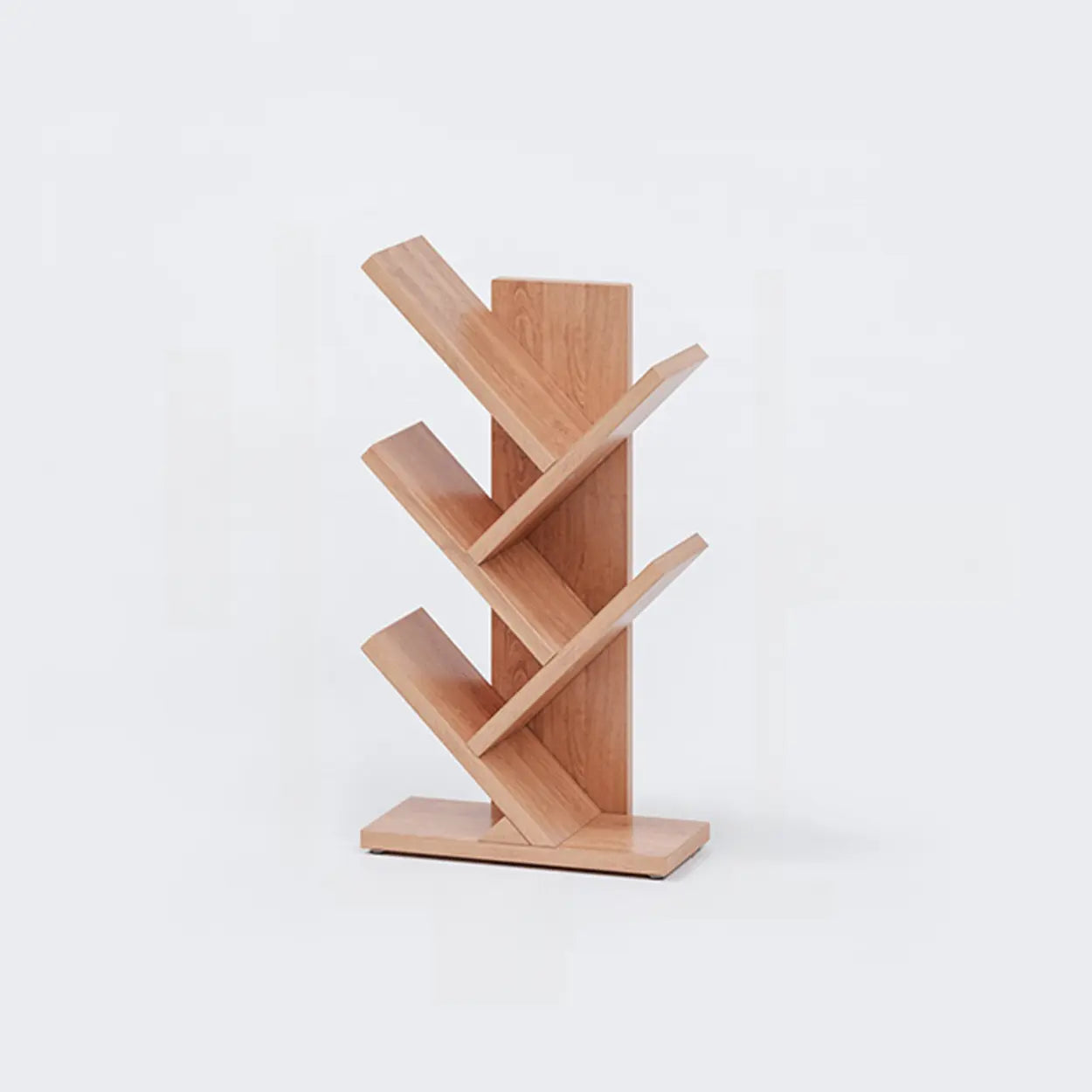 Artistic Vertical Rubberwood Branch Bookcase Black — Cherry Wood
