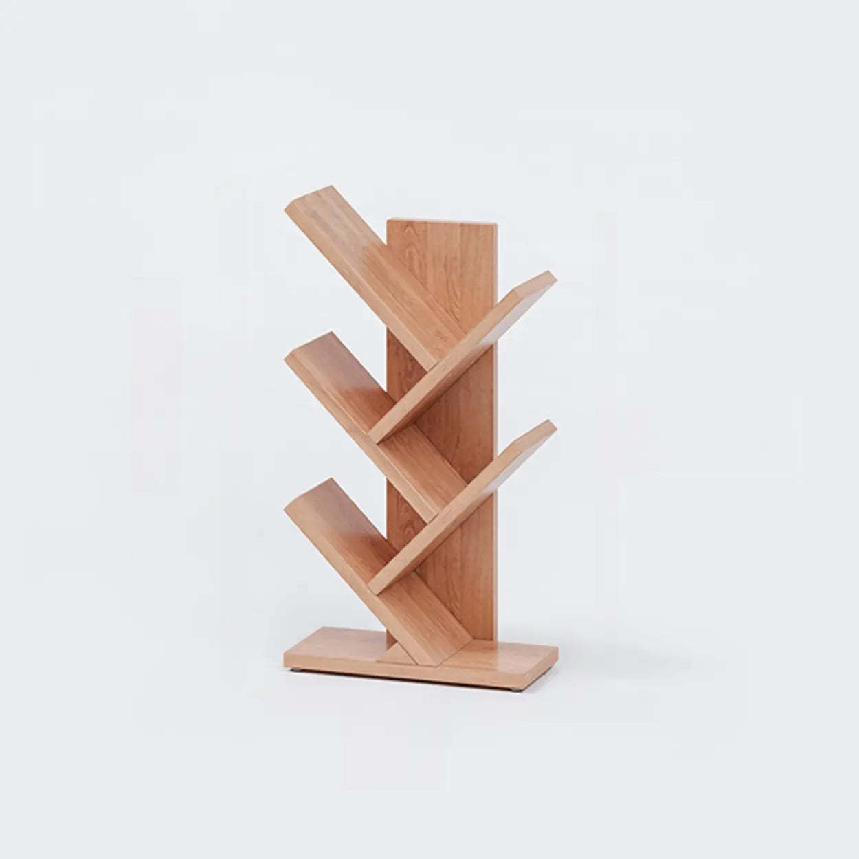Artistic Vertical Rubberwood Branch Bookcase Black — Cherry Wood