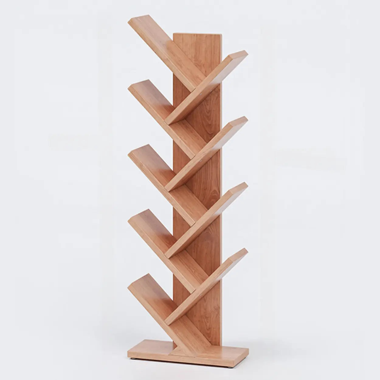 Artistic Vertical Rubberwood Branch Bookcase Black — Blue