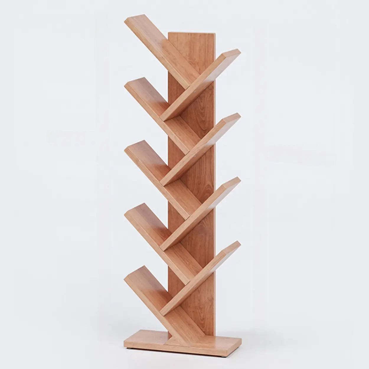 Artistic Vertical Rubberwood Branch Bookcase Black — Blue