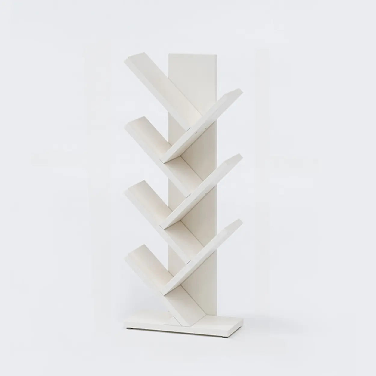 Artistic Vertical Rubberwood Branch Bookcase Black — Pink