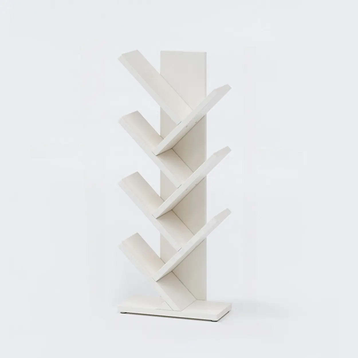 Artistic Vertical Rubberwood Branch Bookcase Black — Pink