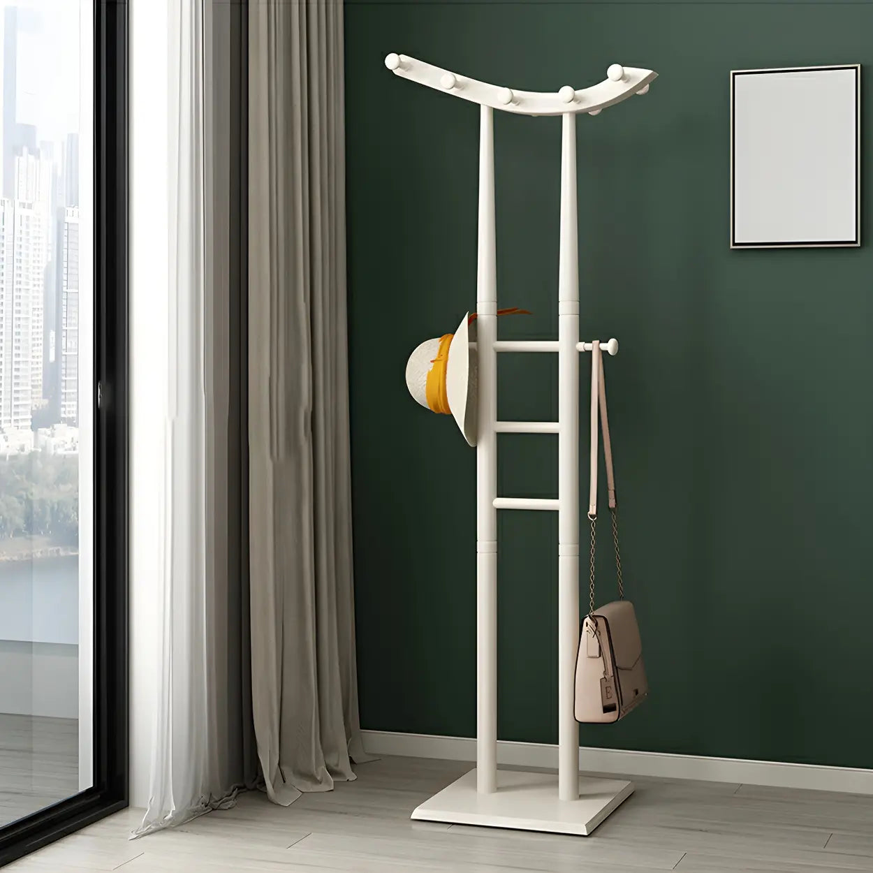 Artistic Wood Freestanding Coat Rack