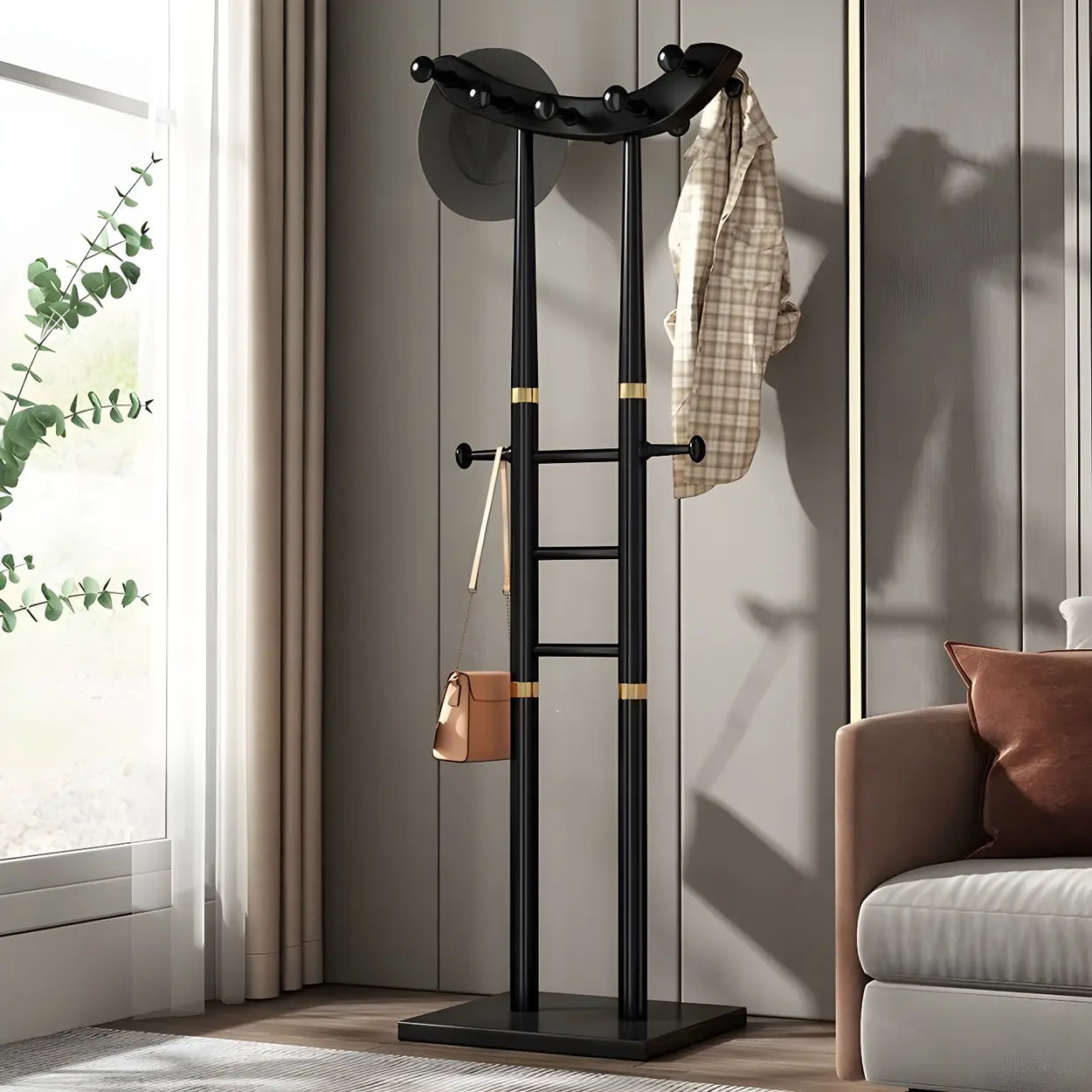 Artistic Wood Freestanding Coat Rack