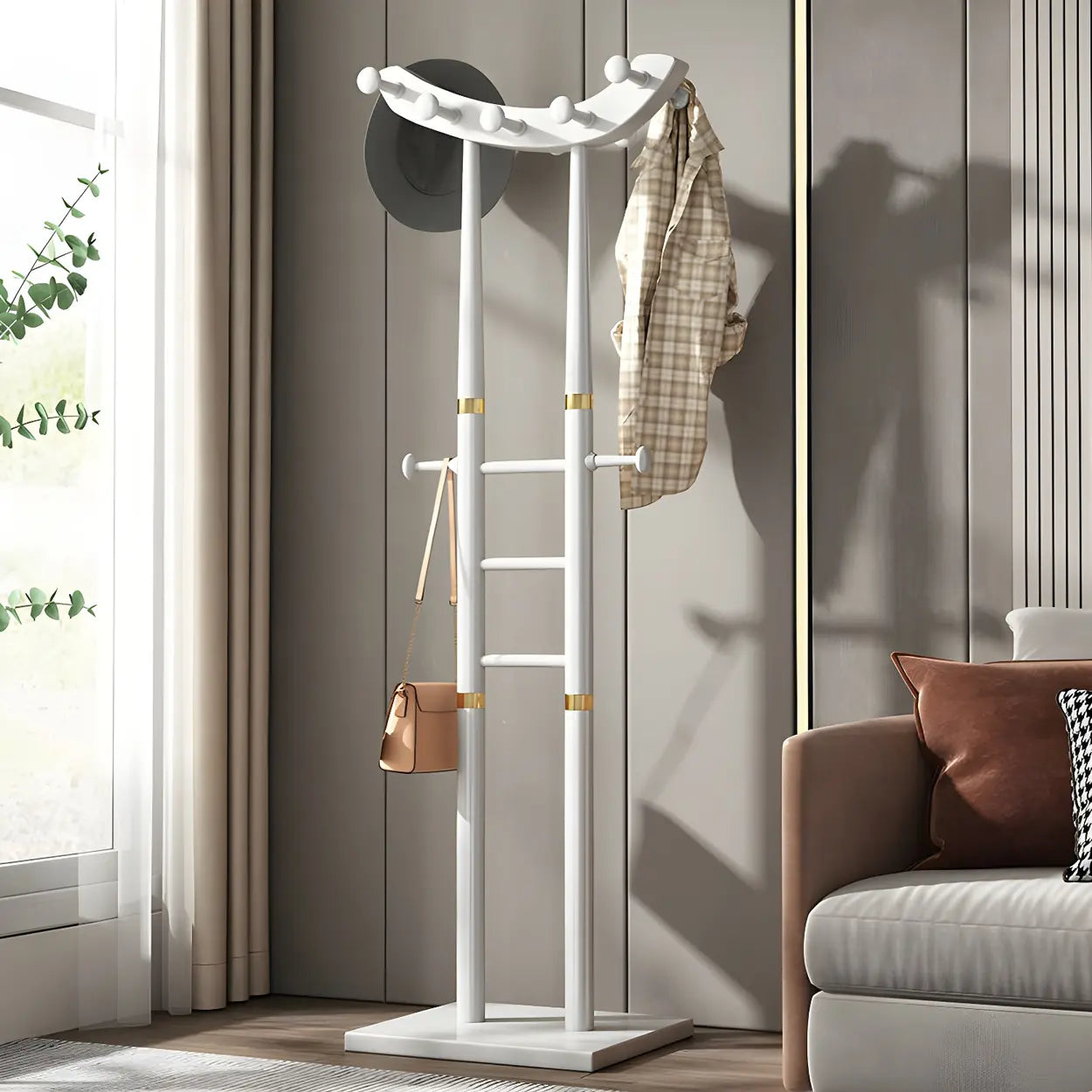 Artistic Wood Freestanding Coat Rack