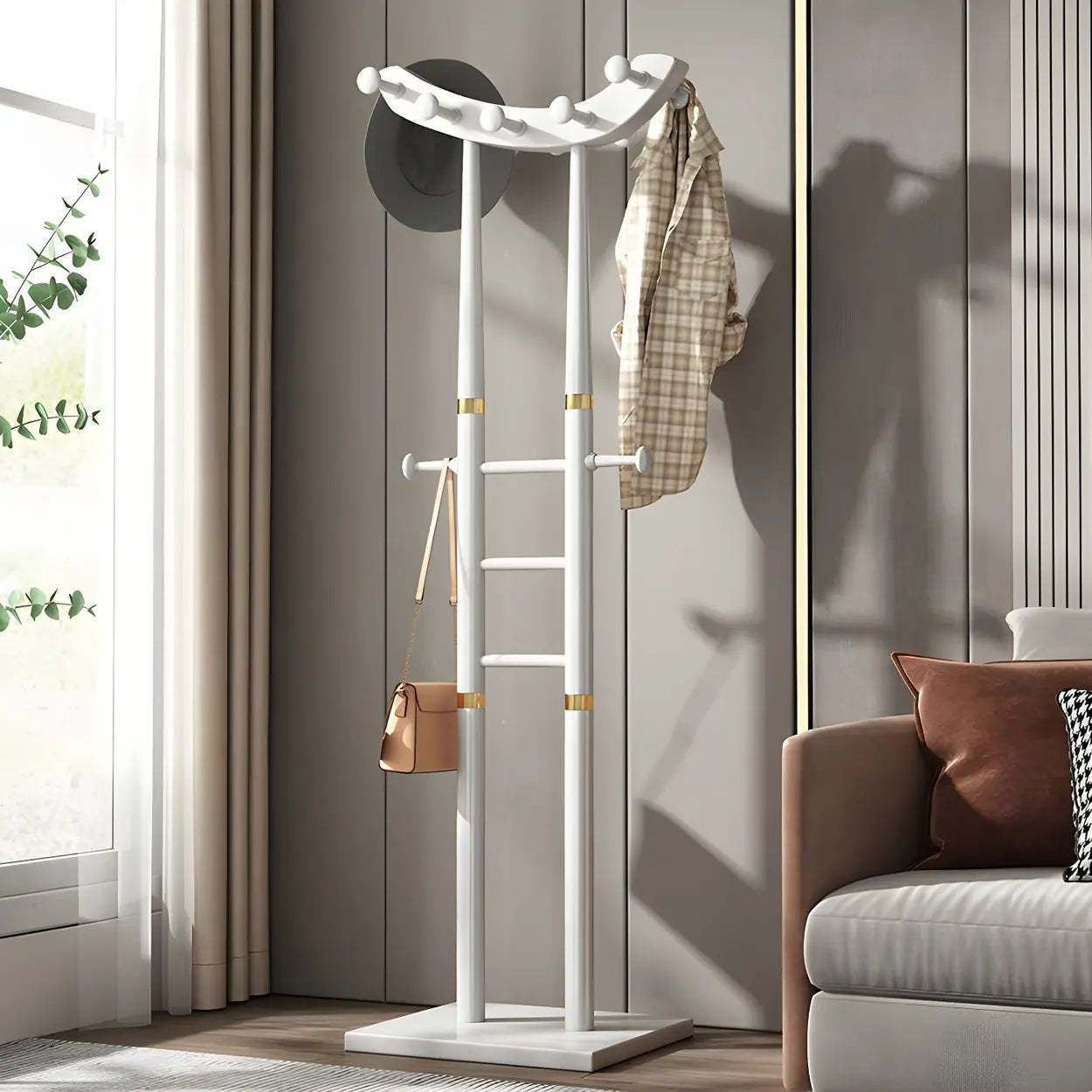 Artistic Wood Freestanding Coat Rack