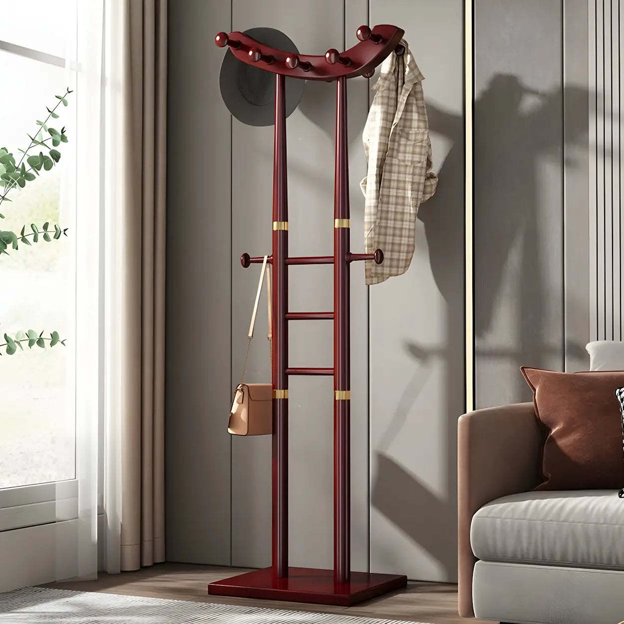 Artistic Wood Freestanding Coat Rack