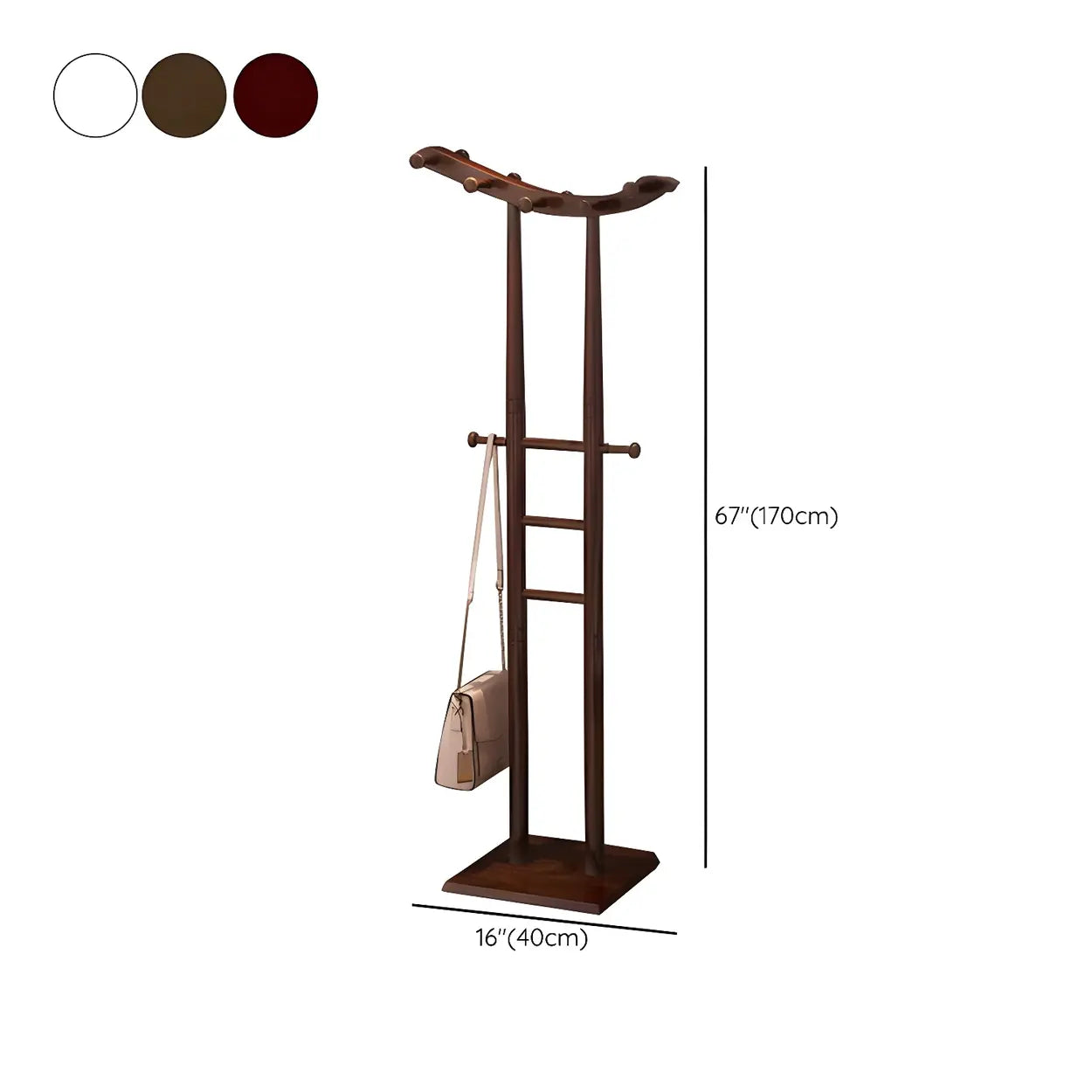 Artistic Wood Freestanding Coat Rack