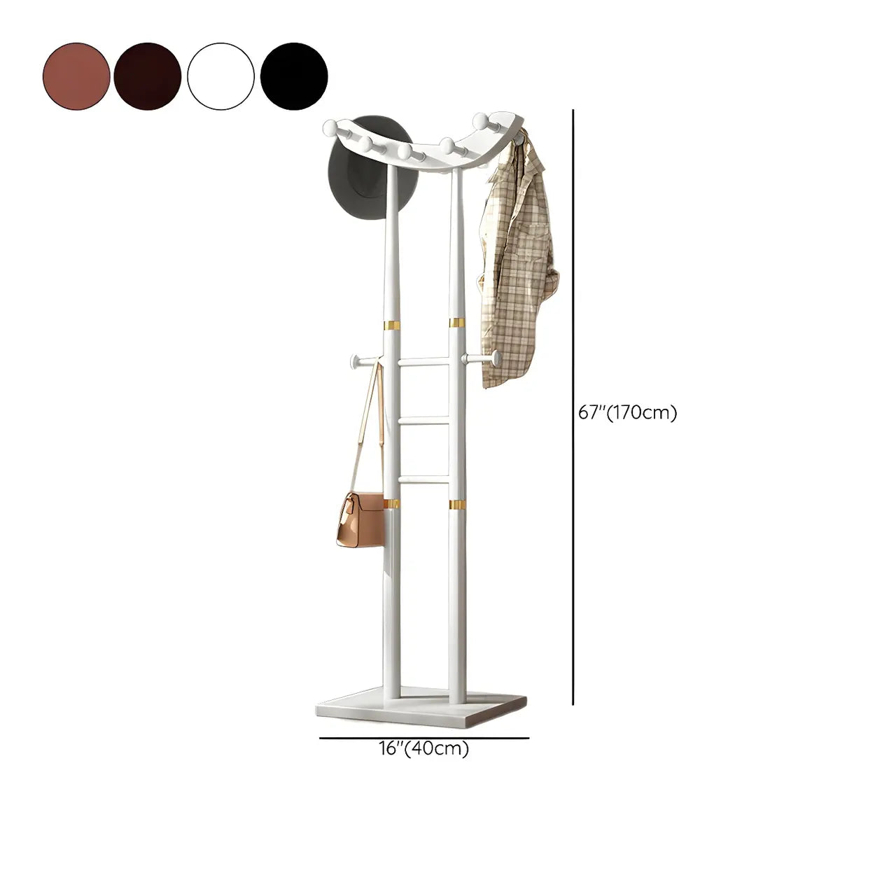 Artistic Wood Freestanding Coat Rack