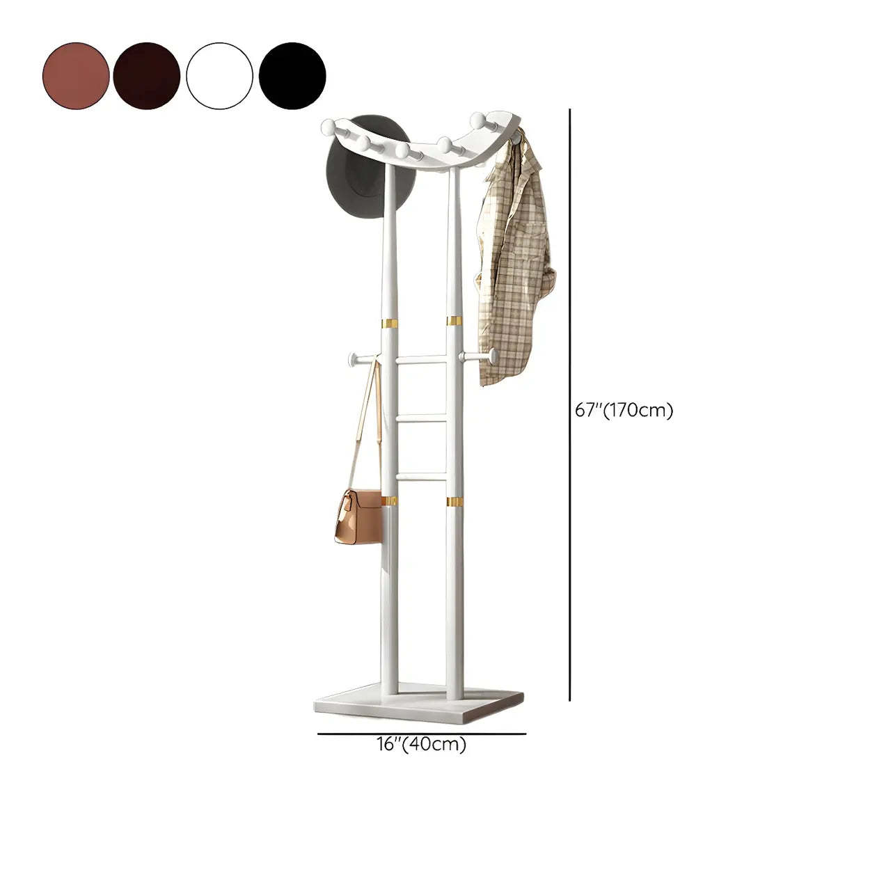 Artistic Wood Freestanding Coat Rack