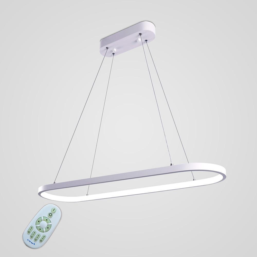 Rectangular Curves Dining Room Chandeliers Metal Modernist Pendant Lighting-Lighom