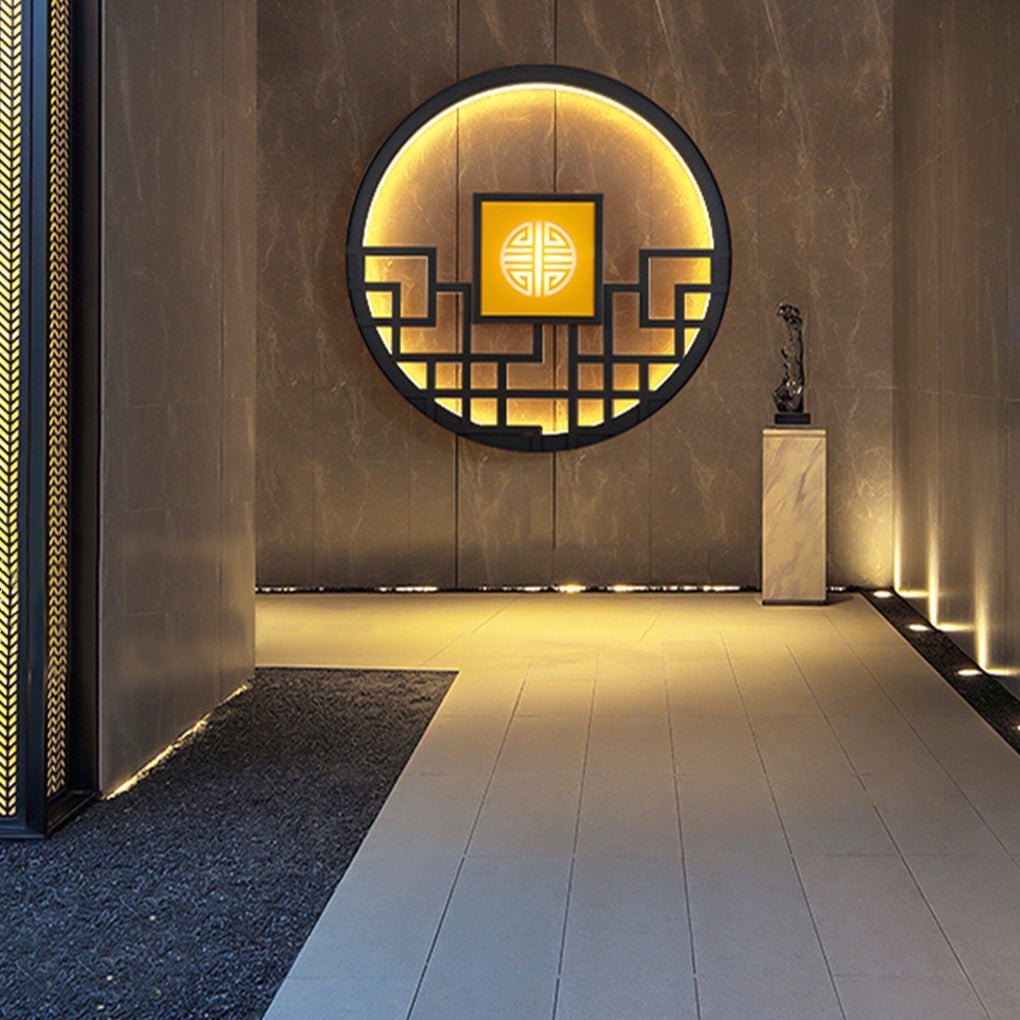 Asian Style Outdoor LED Landscape Decorative Lighting Wall Lamp for Villa Courtyard-Lighom