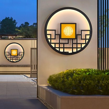 Asian Style Outdoor LED Landscape Decorative Lighting Wall Lamp for Villa Courtyard-Lighom