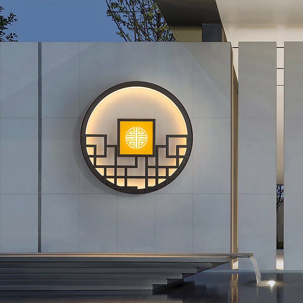 Asian Style Outdoor LED Landscape Decorative Lighting Wall Lamp for Villa Courtyard-Lighom