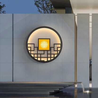Asian Style Outdoor LED Landscape Decorative Lighting Wall Lamp for Villa Courtyard-Lighom