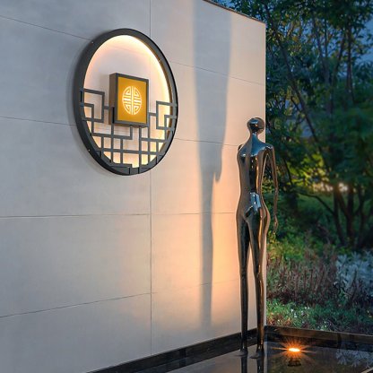 Asian Style Outdoor LED Landscape Decorative Lighting Wall Lamp for Villa Courtyard-Lighom