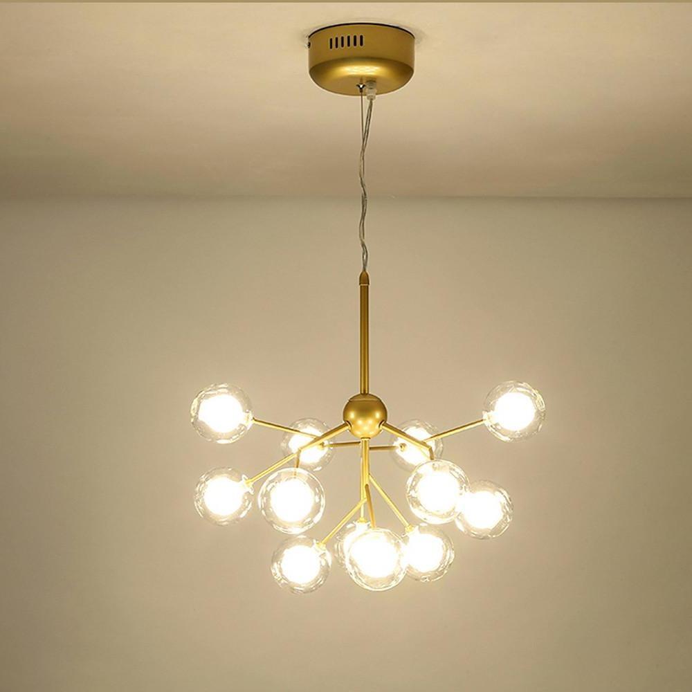 Nordic Style Sputnik Cluster Design Chandeliers Metal Kitchen Lighting Dining Room Lighting Ceiling Light 9 Bulbs-Lighom
