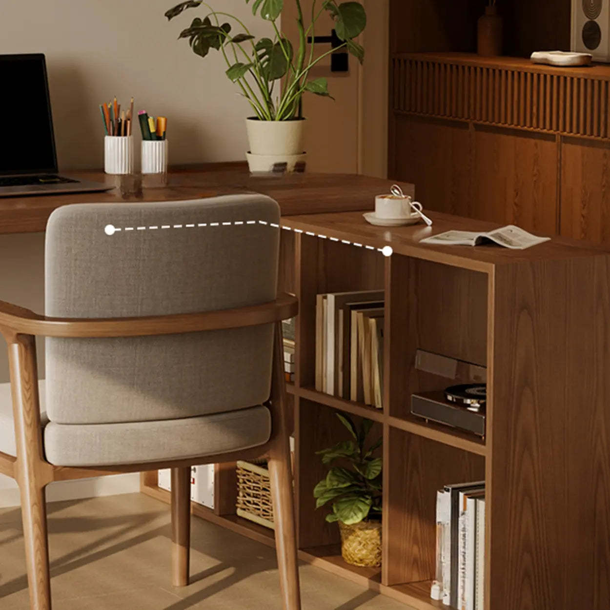 Auburn Wood Computer Desk with Drawers