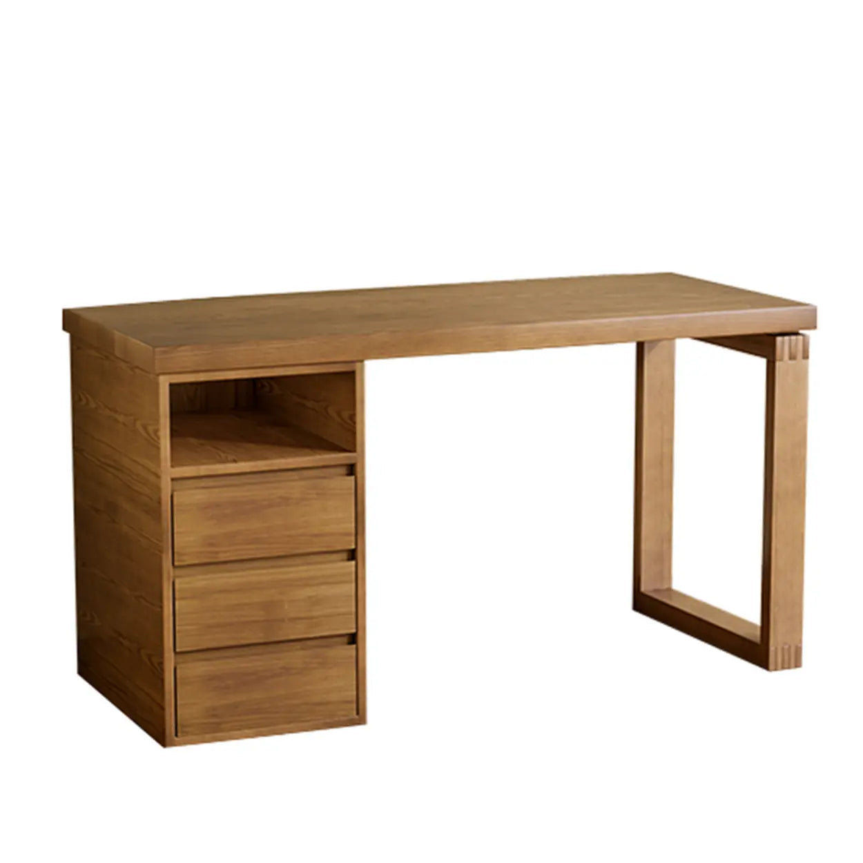 Auburn Wood Computer Desk with Drawers — Table Only