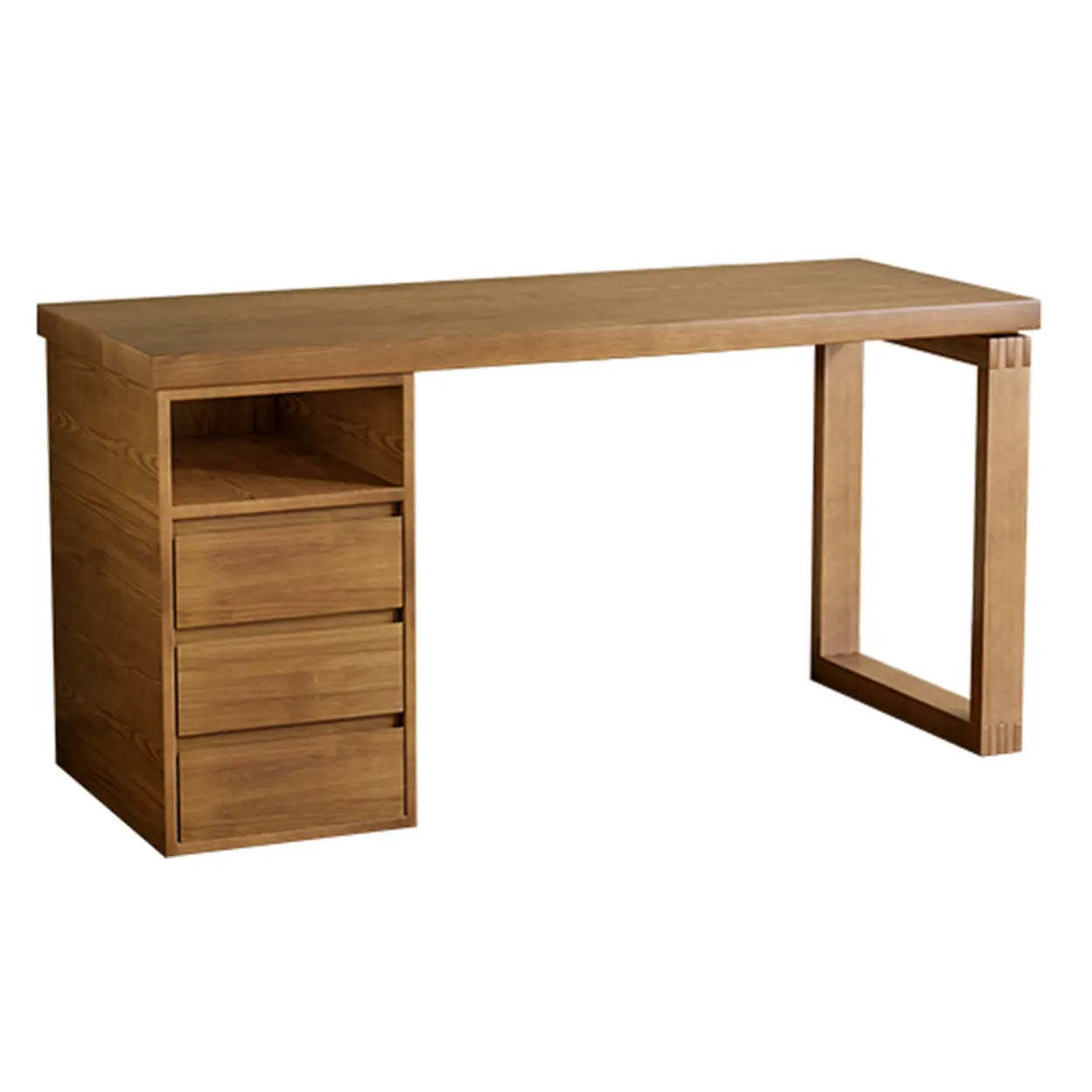 Auburn Wood Computer Desk with Drawers — Table Only