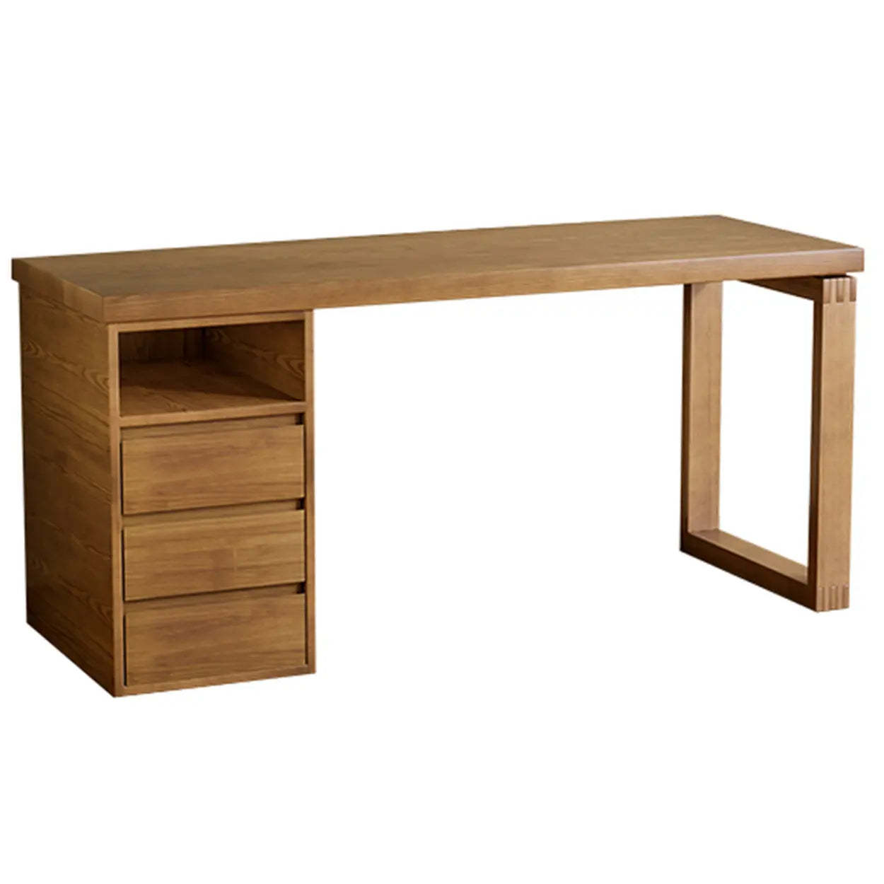 Auburn Wood Computer Desk with Drawers — Table Only
