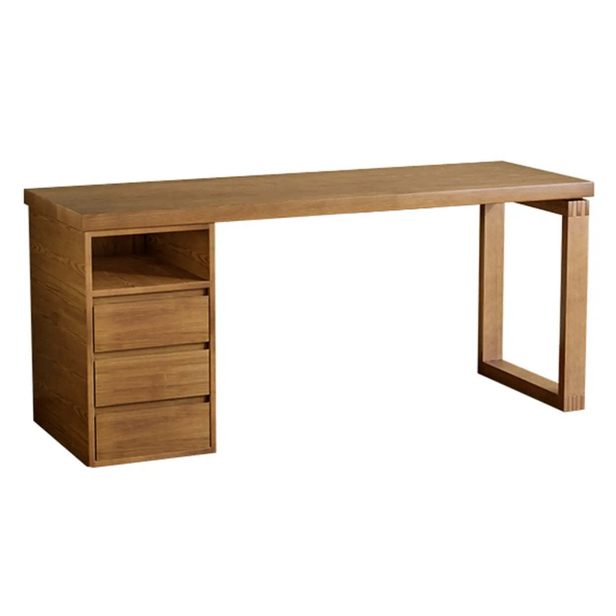 Auburn Wood Computer Desk with Drawers
