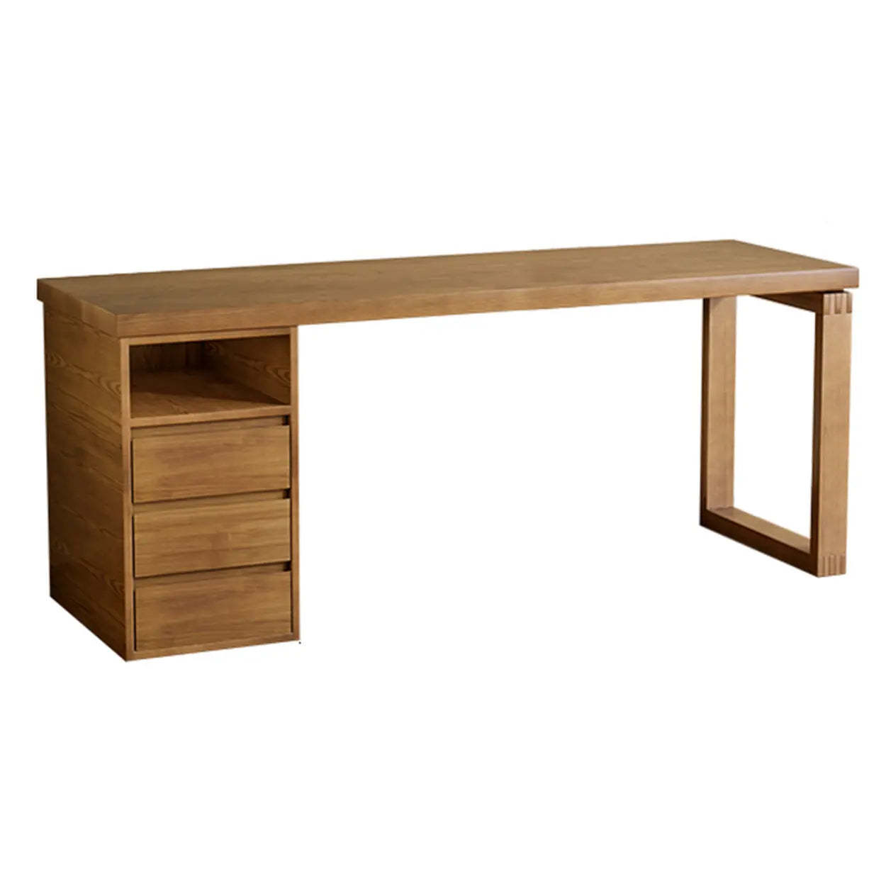 Auburn Wood Computer Desk with Drawers