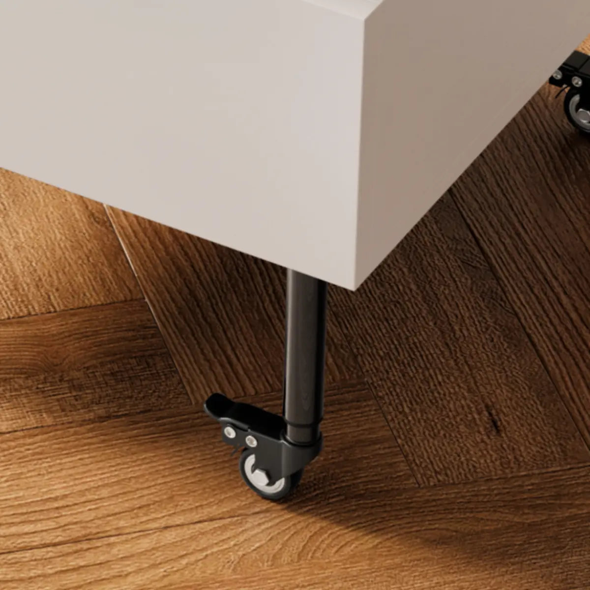 Avocado Green Square Wood Storage Coffee Table