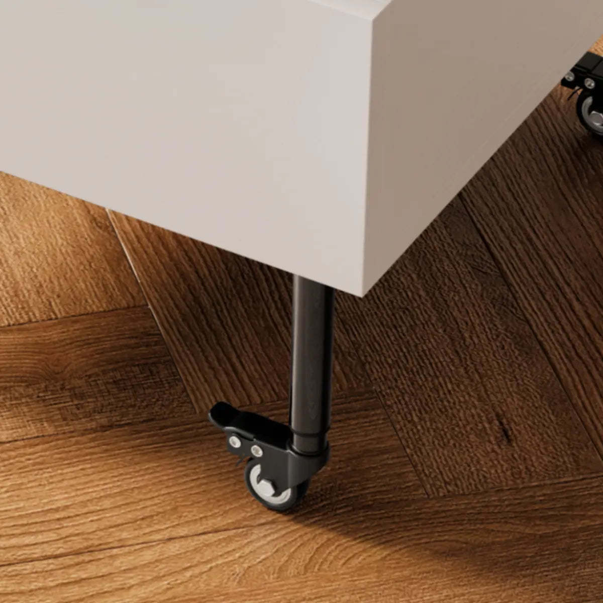 Avocado Green Square Wood Storage Coffee Table