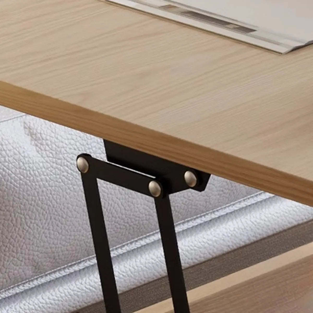 Avocado Green Square Wood Storage Coffee Table