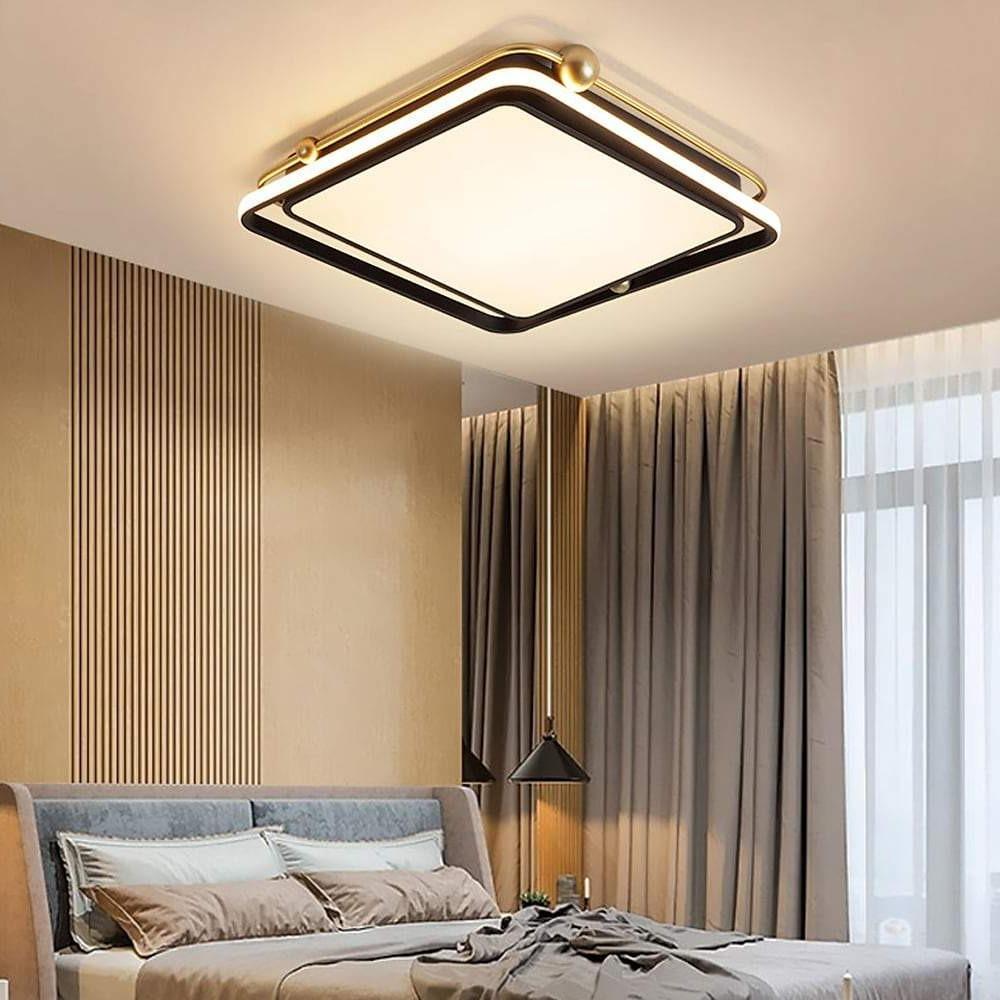 Squares Artistic LED Flush Mount Ceiling Light for Bedroom-Lighom