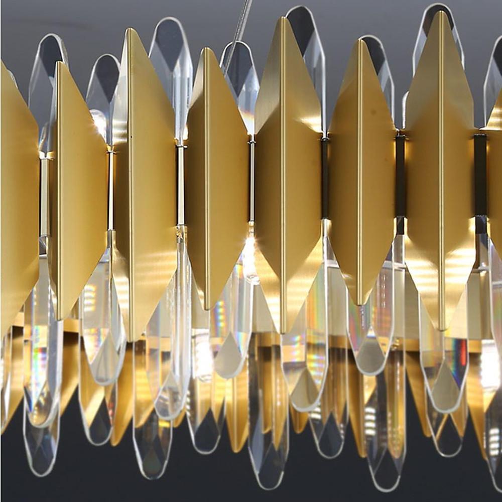 Modern Round Crystal Stainless Steel Chandelier