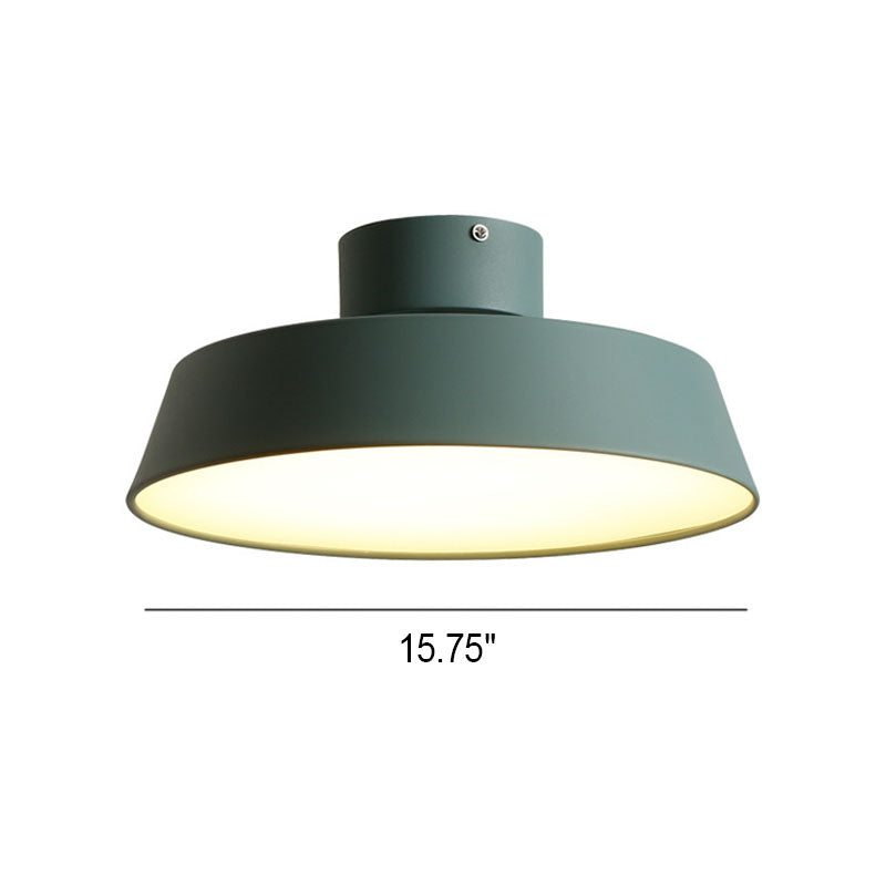 Nordic Minimalist Round Pot Iron LED Flush Mount Light — Warm Light(3000K) / 220V-240V For UK/AU