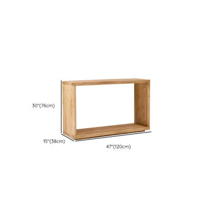 Simple Wood Grain Brown Shelf Console Table