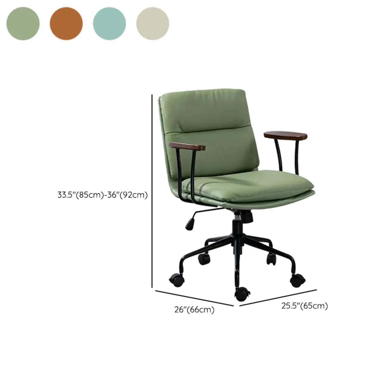 Tilt Ergonomic Off-White Leather Swivel Office Chair
