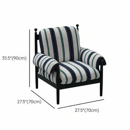 Mid-Century Designer High Back Upholstered Accent Chair