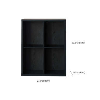 Black Closed Multifunctional Wood Wide Bookcase