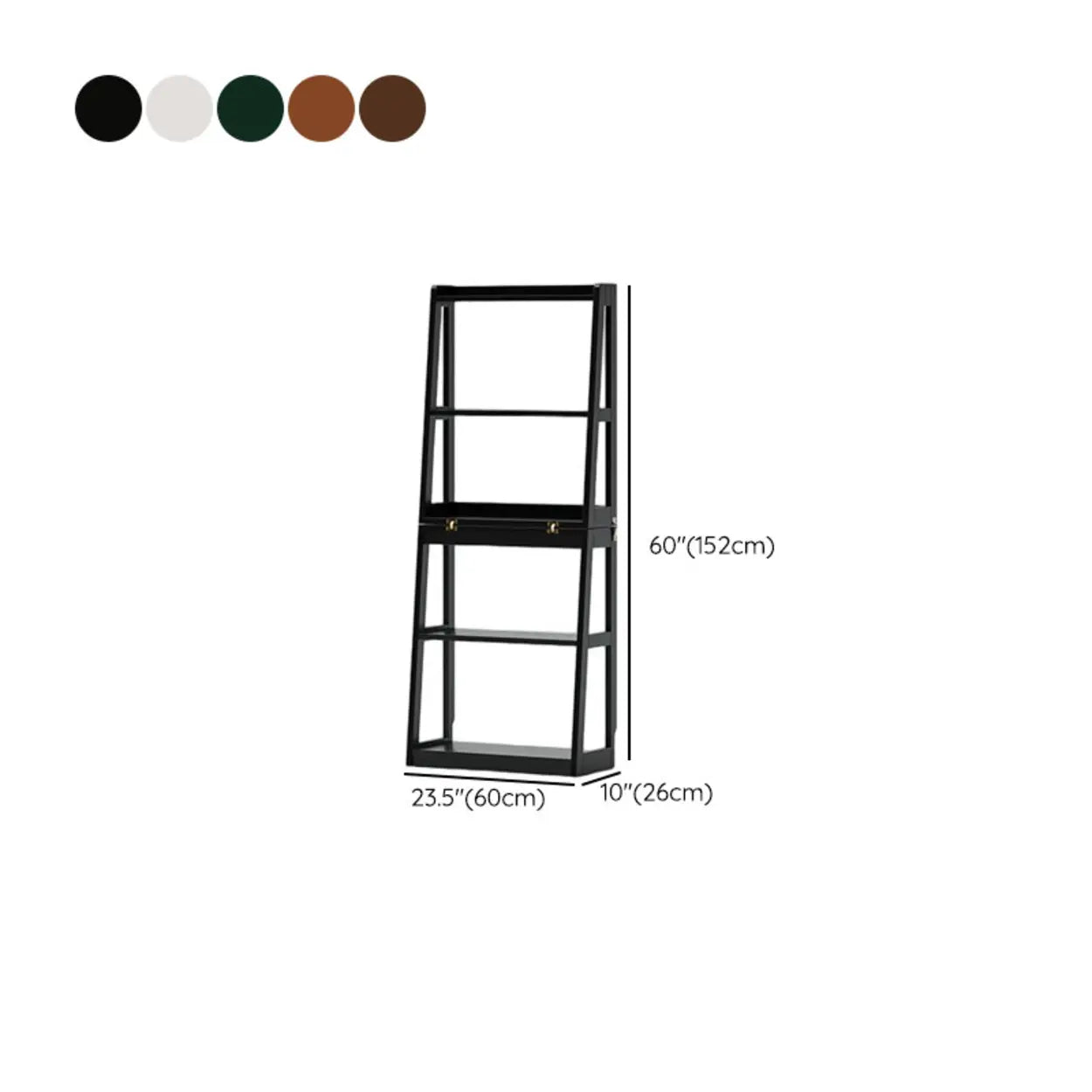 Scandinavian Corner Foldable Wood Ladder Bookshelf